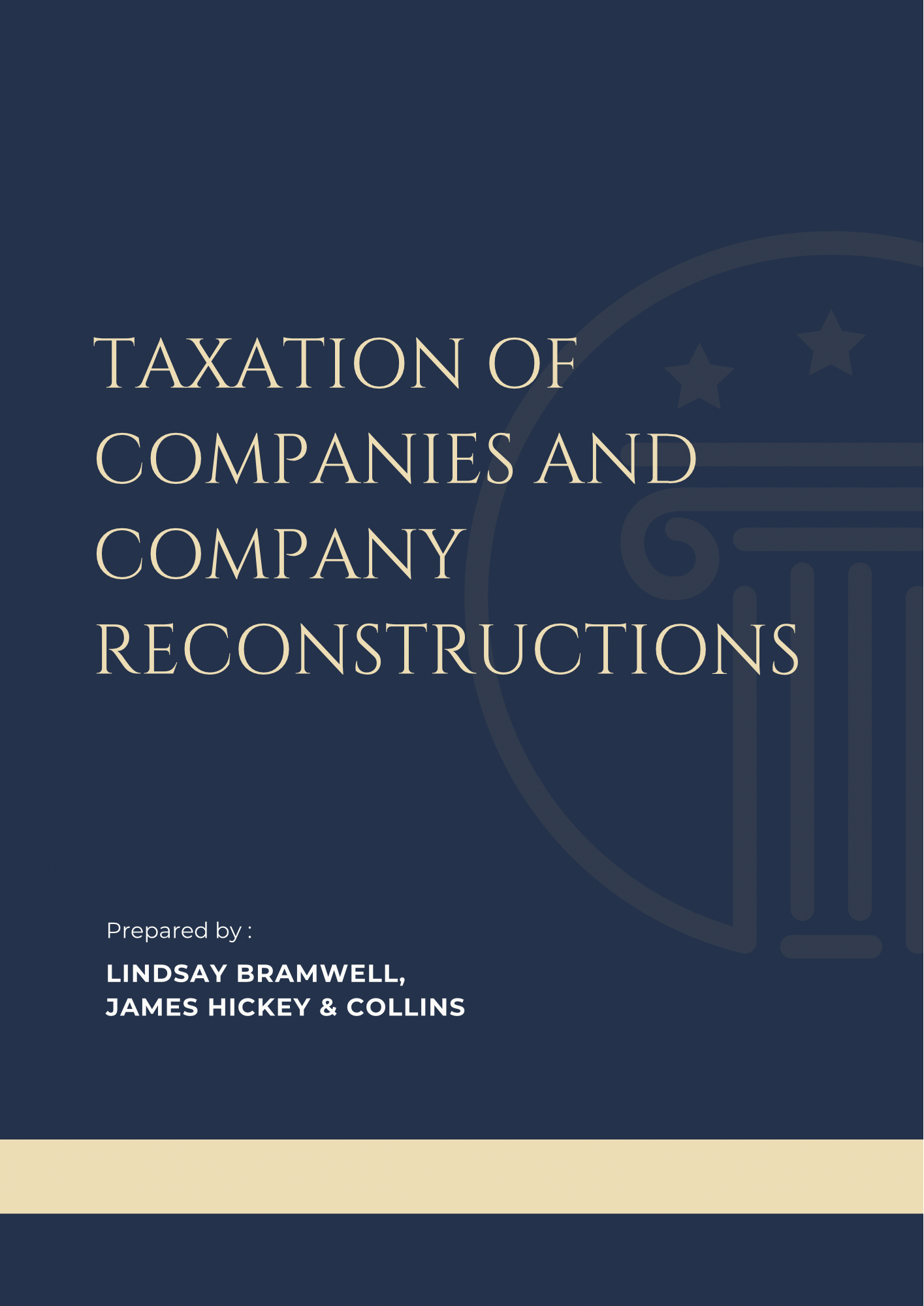 Taxation of Companies and Company Reconstructions
