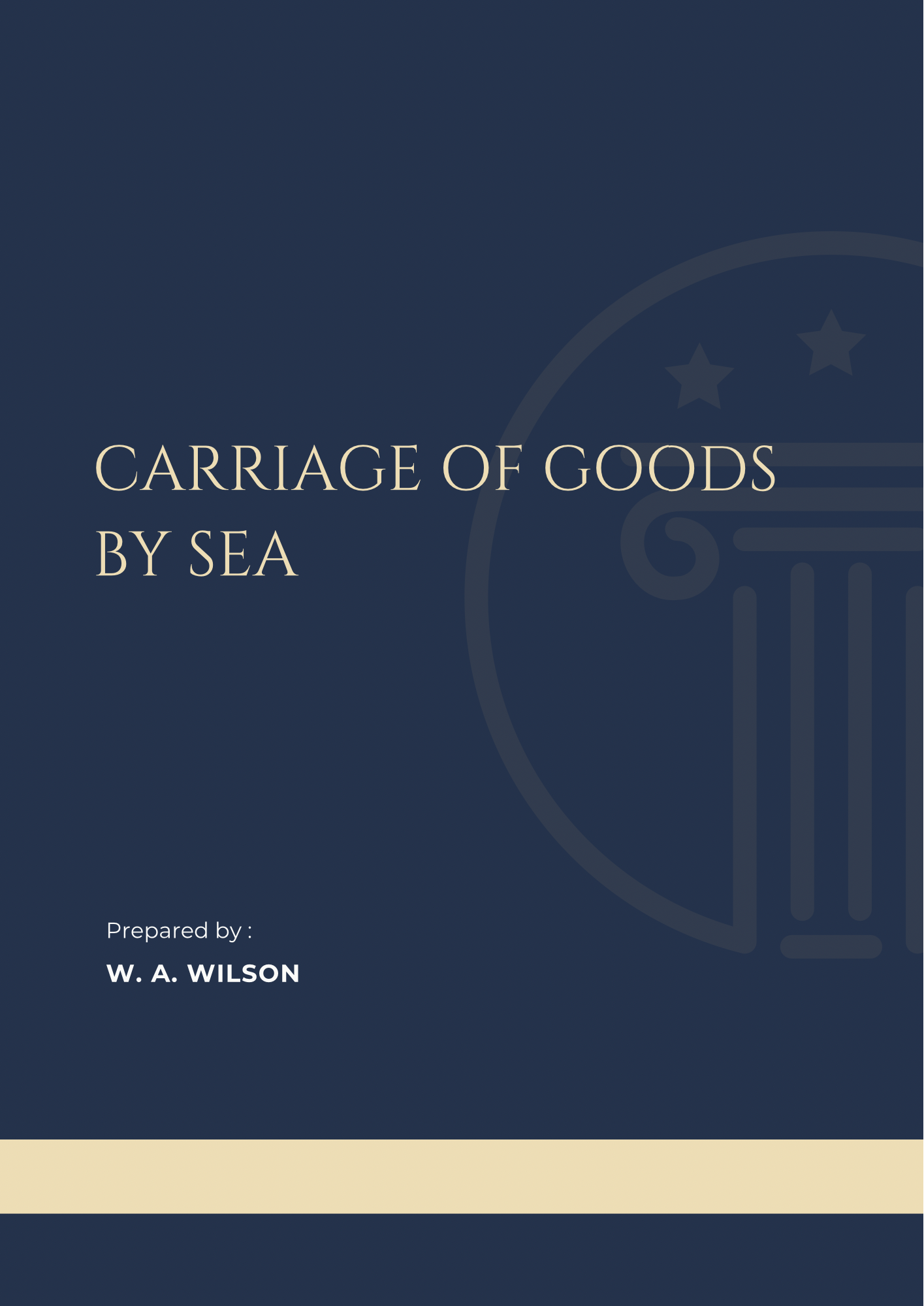 Carriage of Goods by Sea