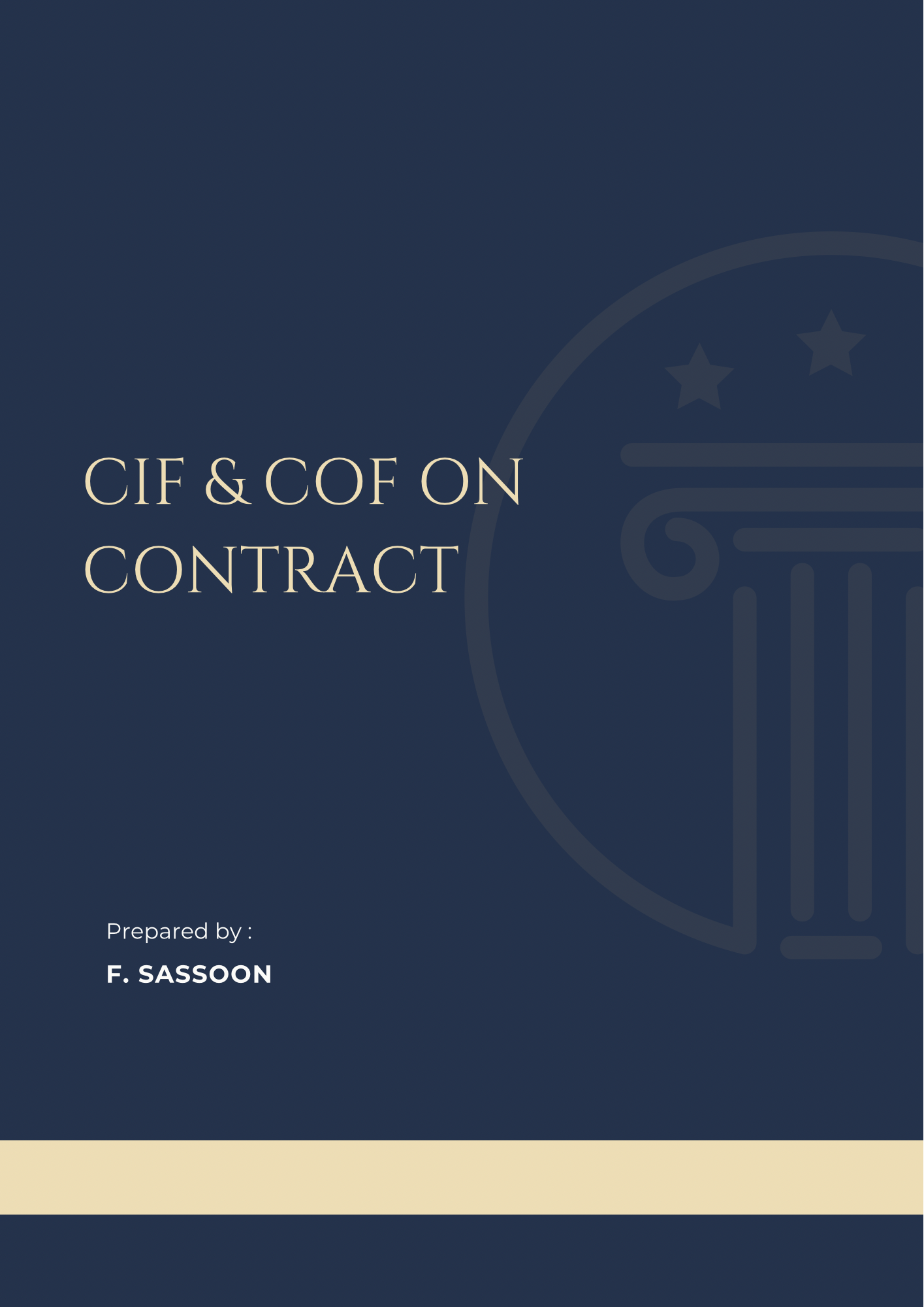 CIF & COF On Contract