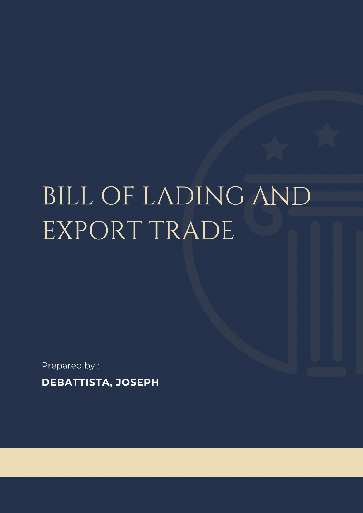 Bill of Lading and Export Trade
