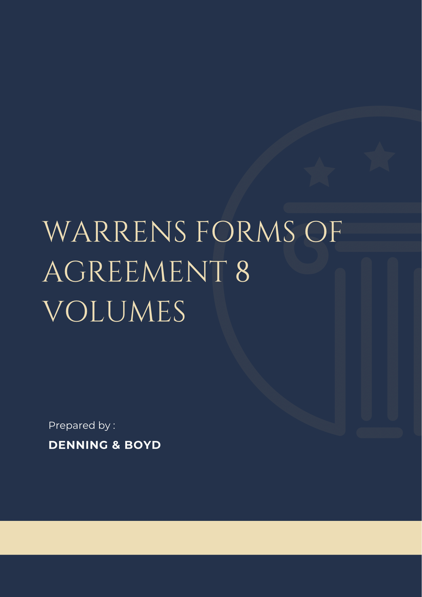 Warrens Forms of Agreement 8 Volumes