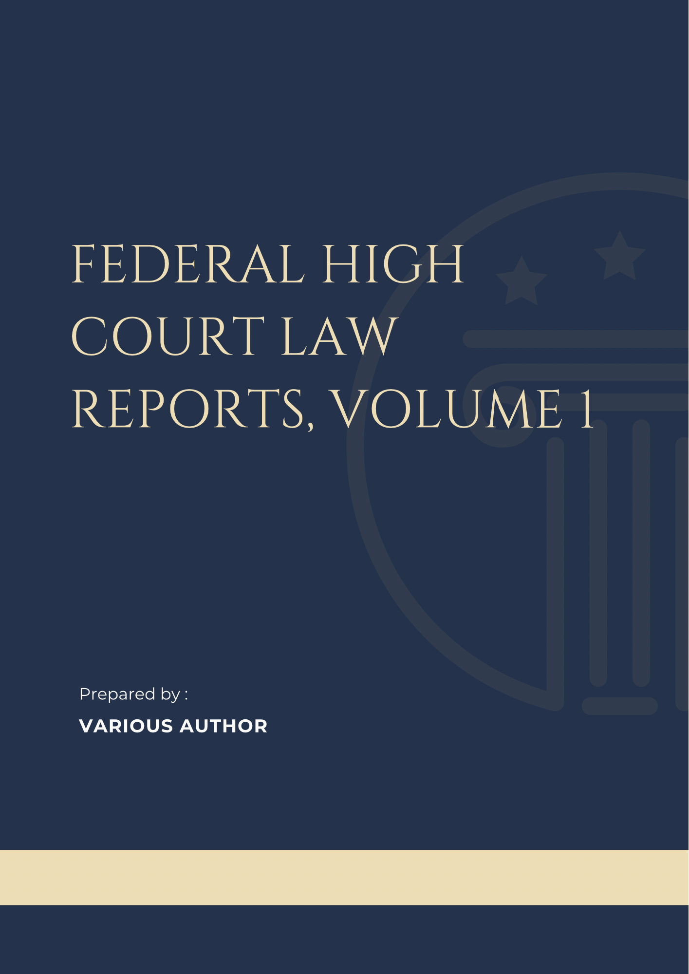 Federal High Court Law Reports, Volume 1