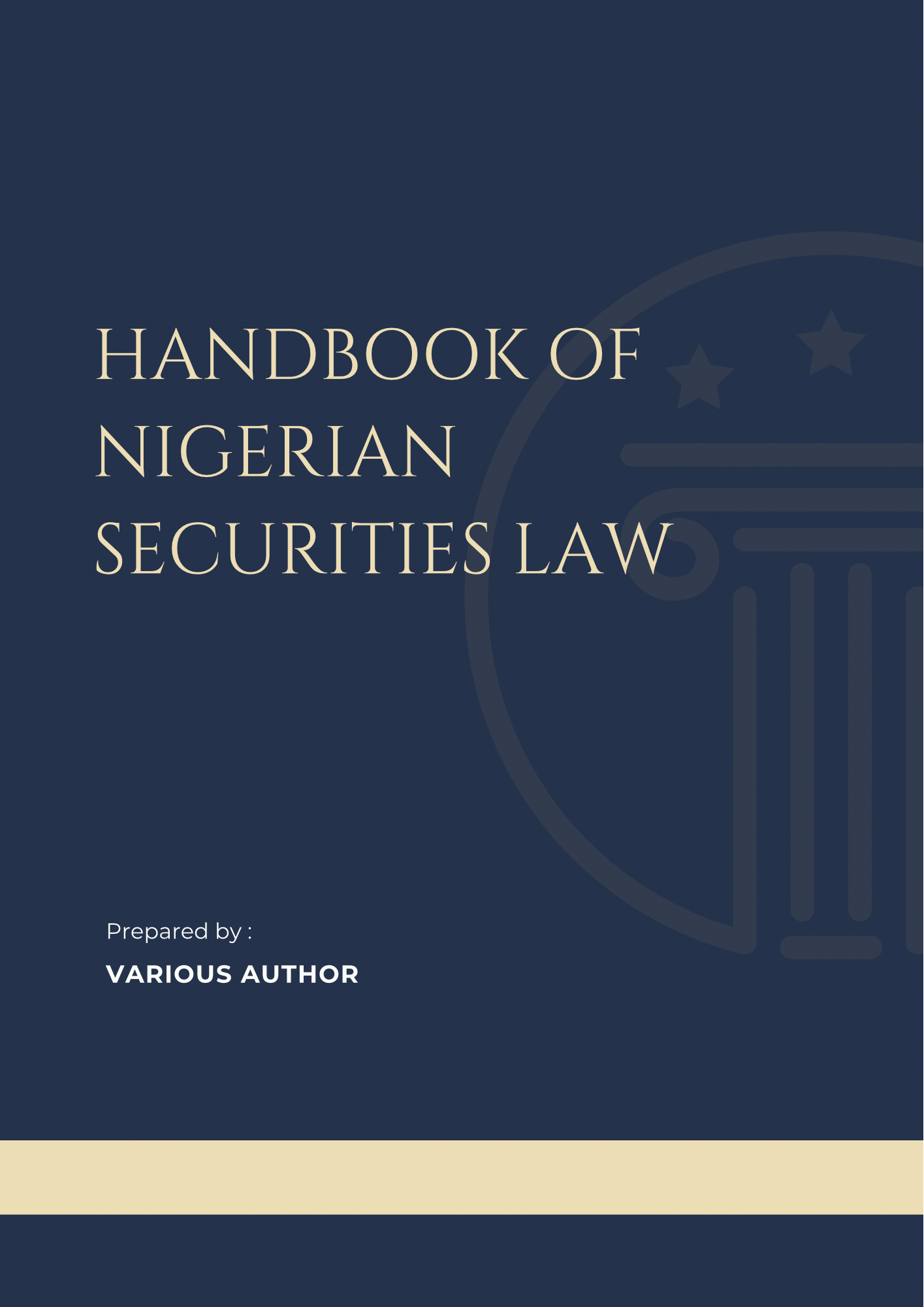 Handbook of Nigerian Securities Law