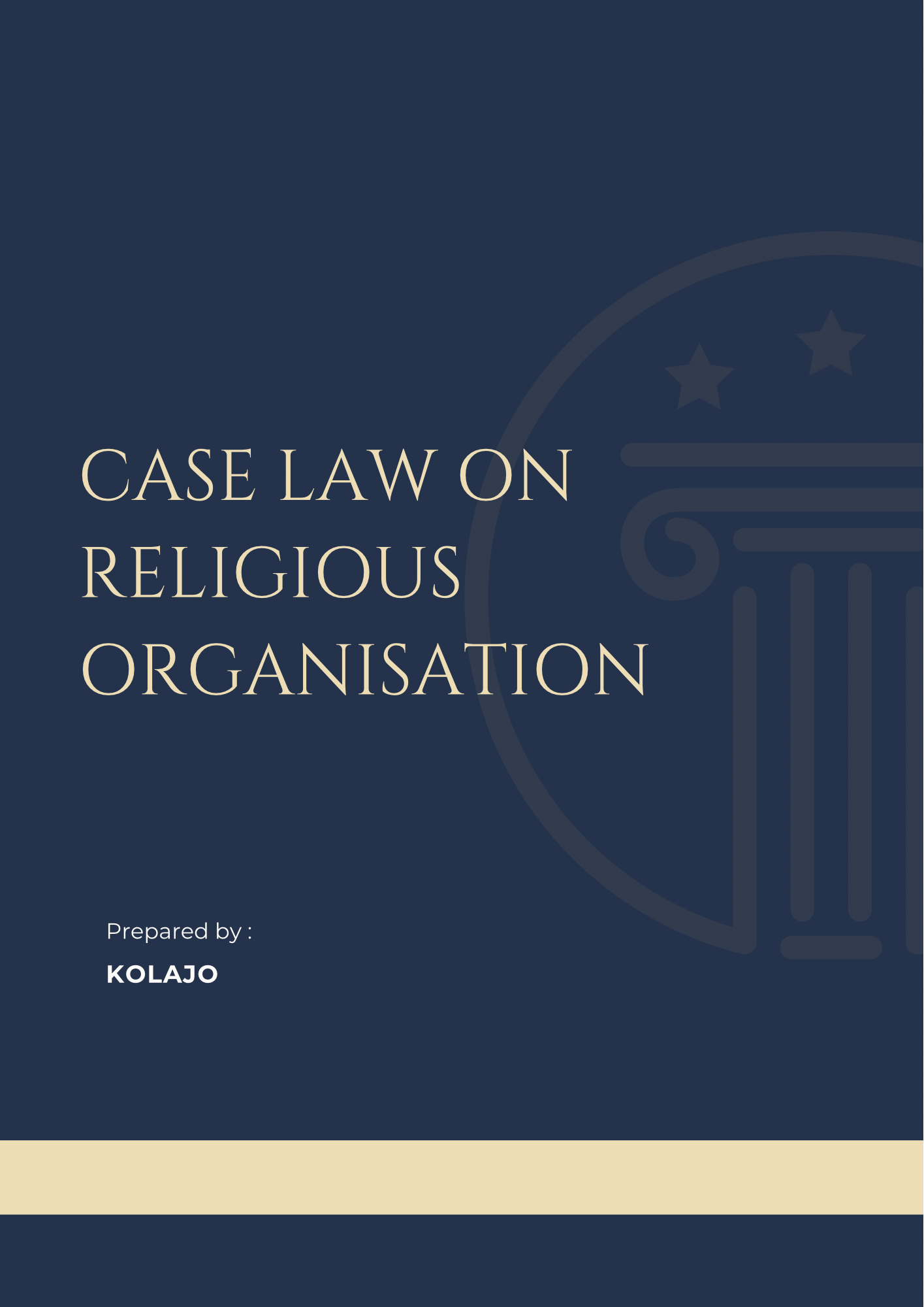 Case Law on Religious Organisation