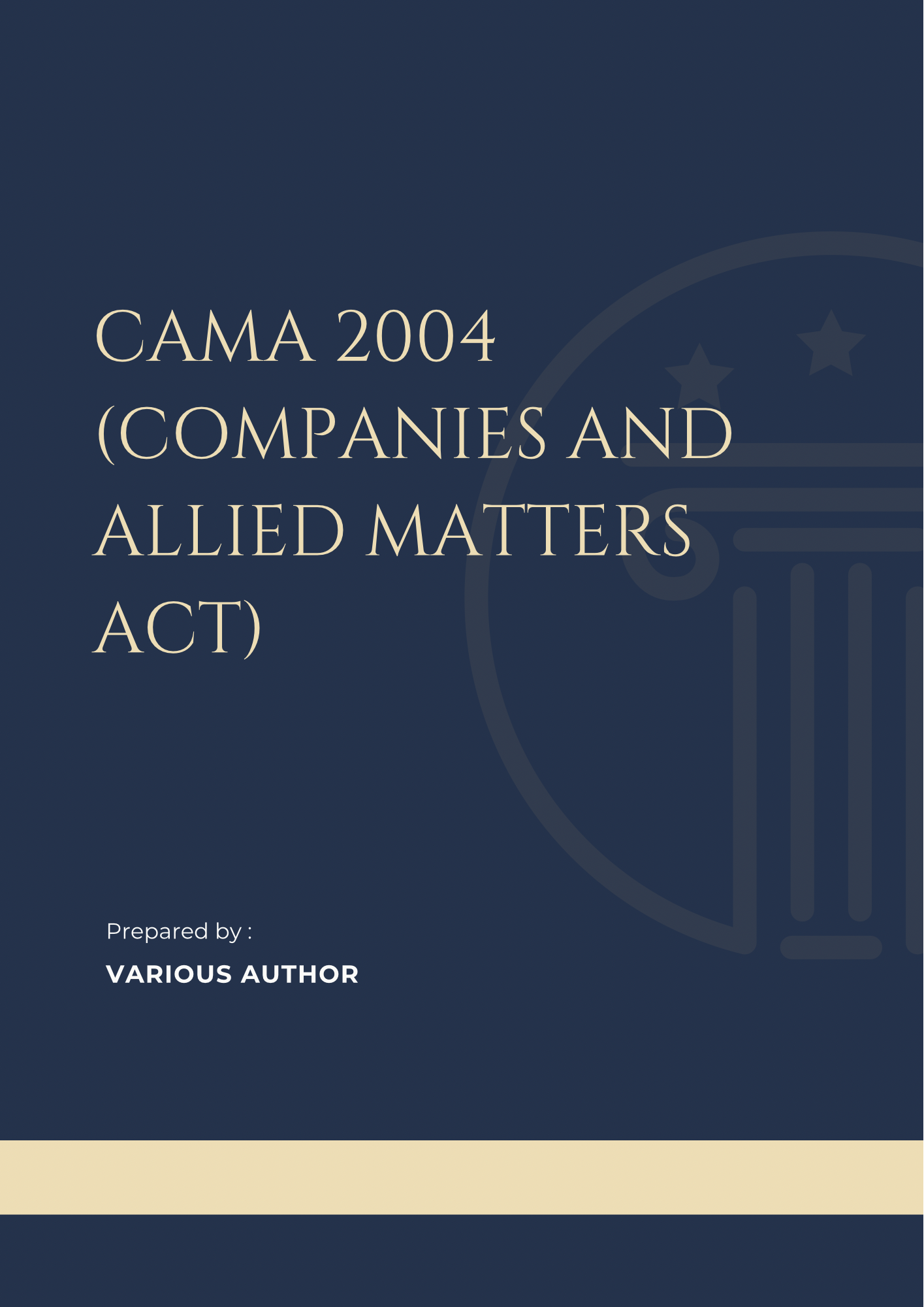 CAMA 2004 (Companies and Allied Matters Act)