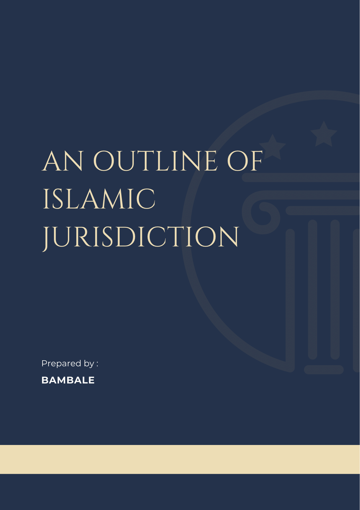 An Outline of Islamic Jurisdiction