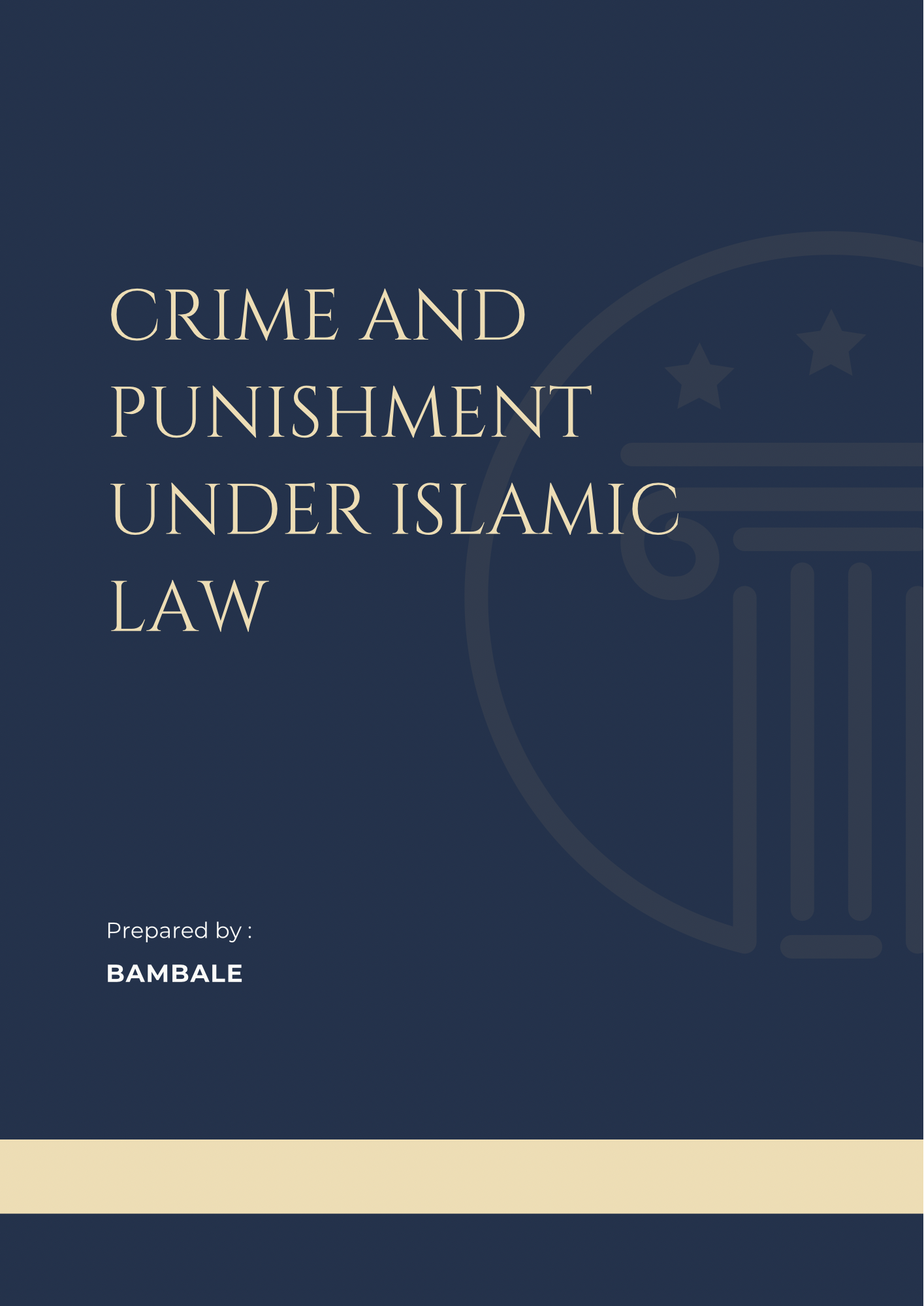 Crime and Punishment under Islamic Law
