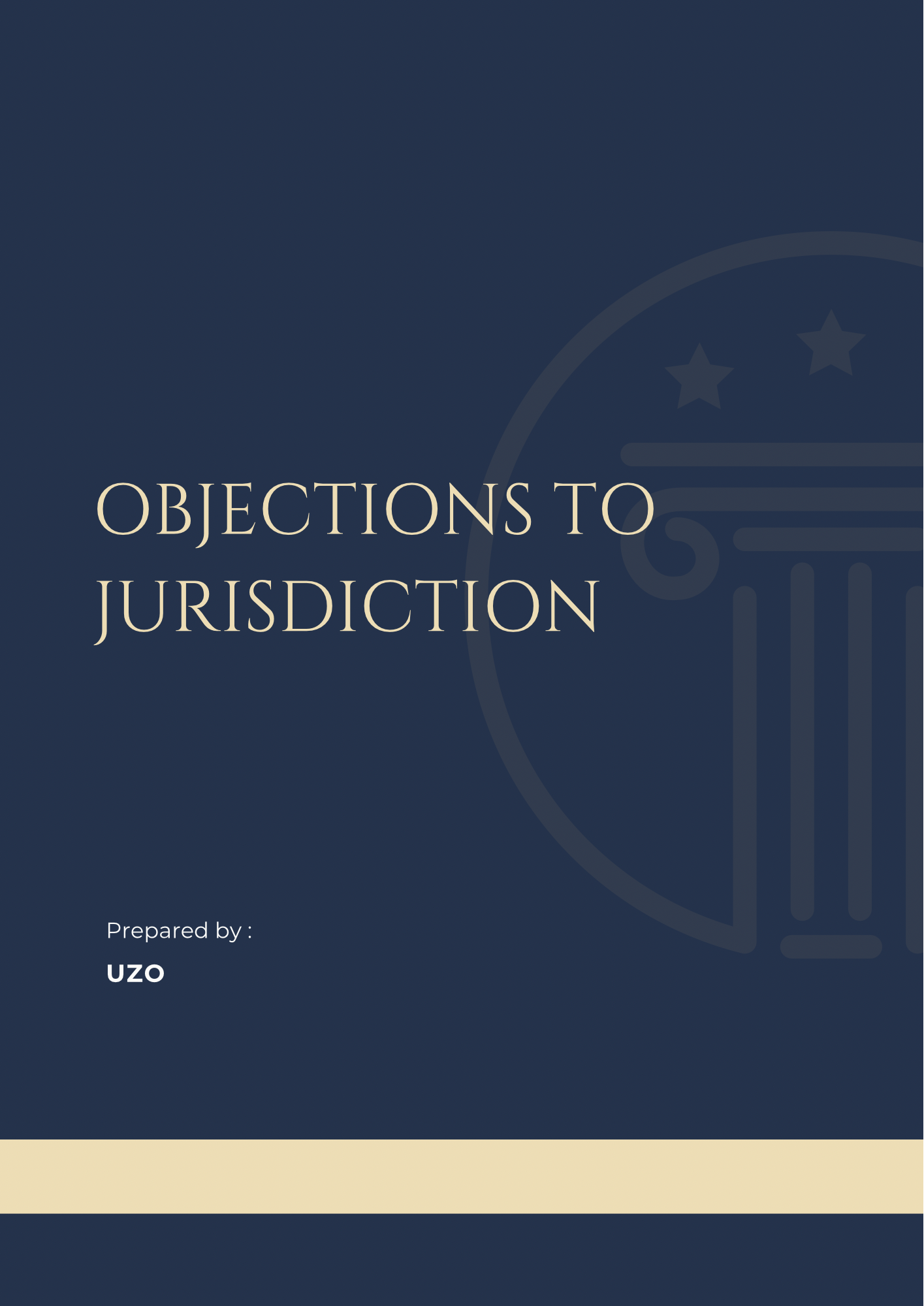 Objections to Jurisdiction