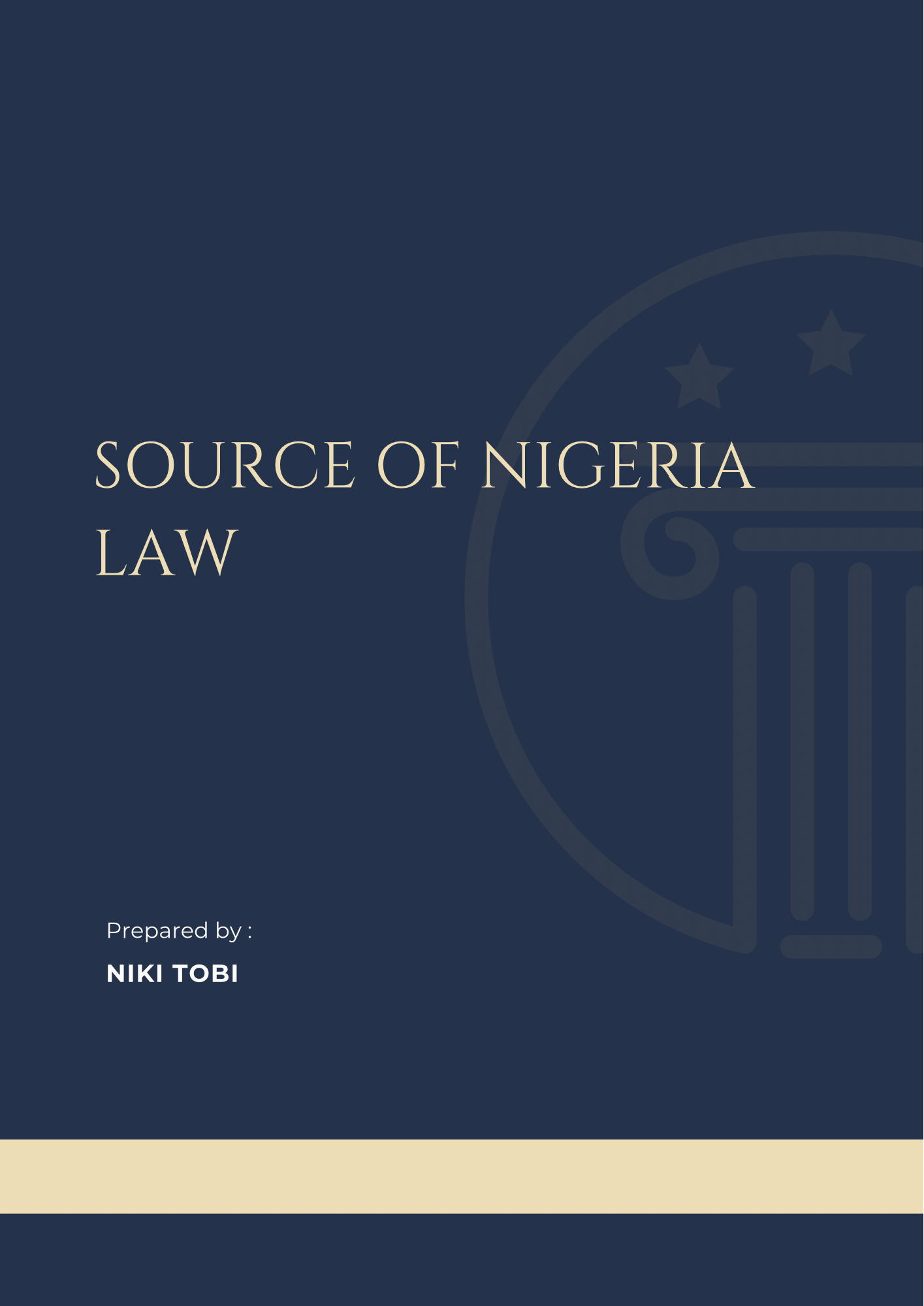 Source of Nigeria Law
