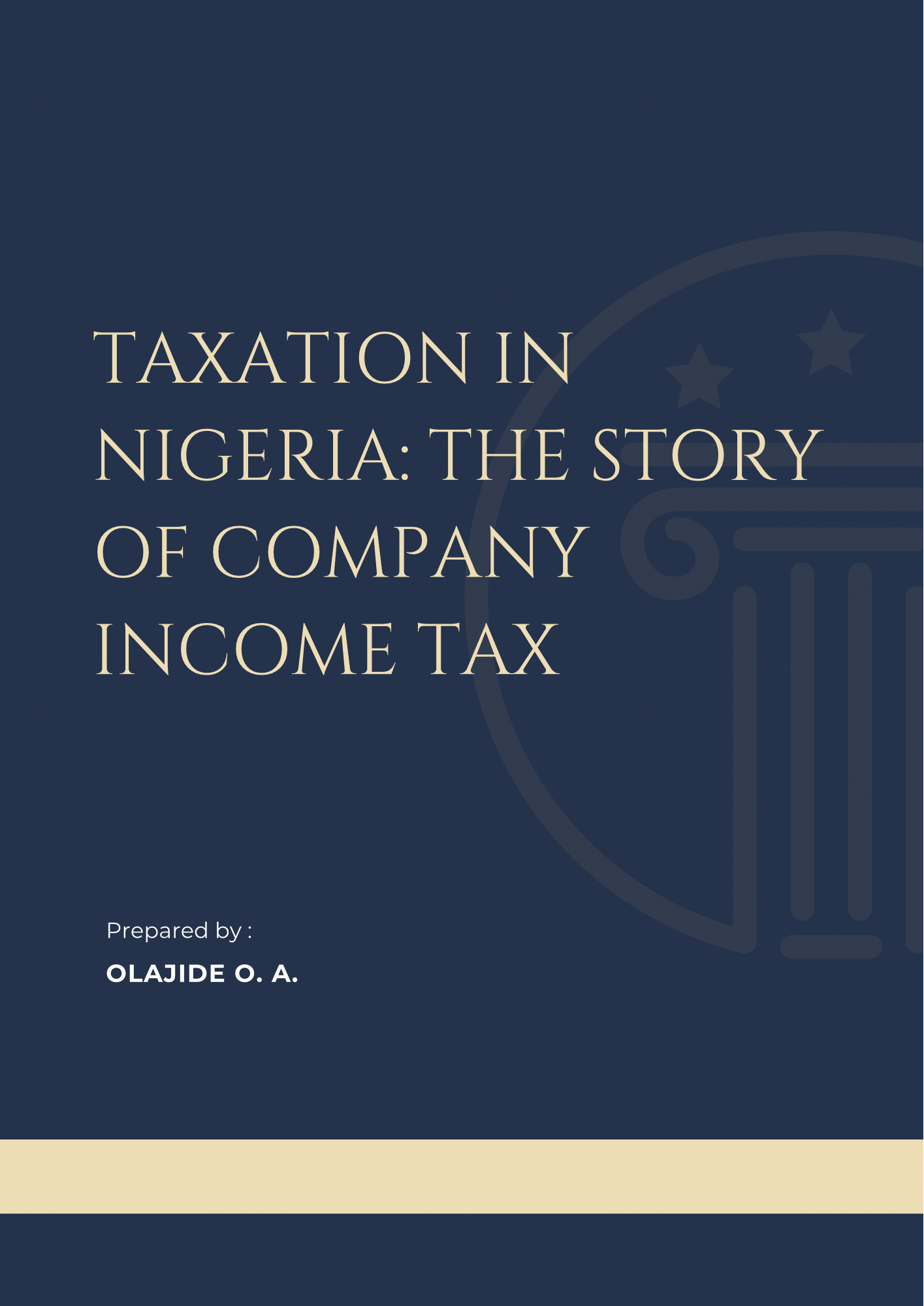 Taxation in Nigeria: The Story of Company Income Tax