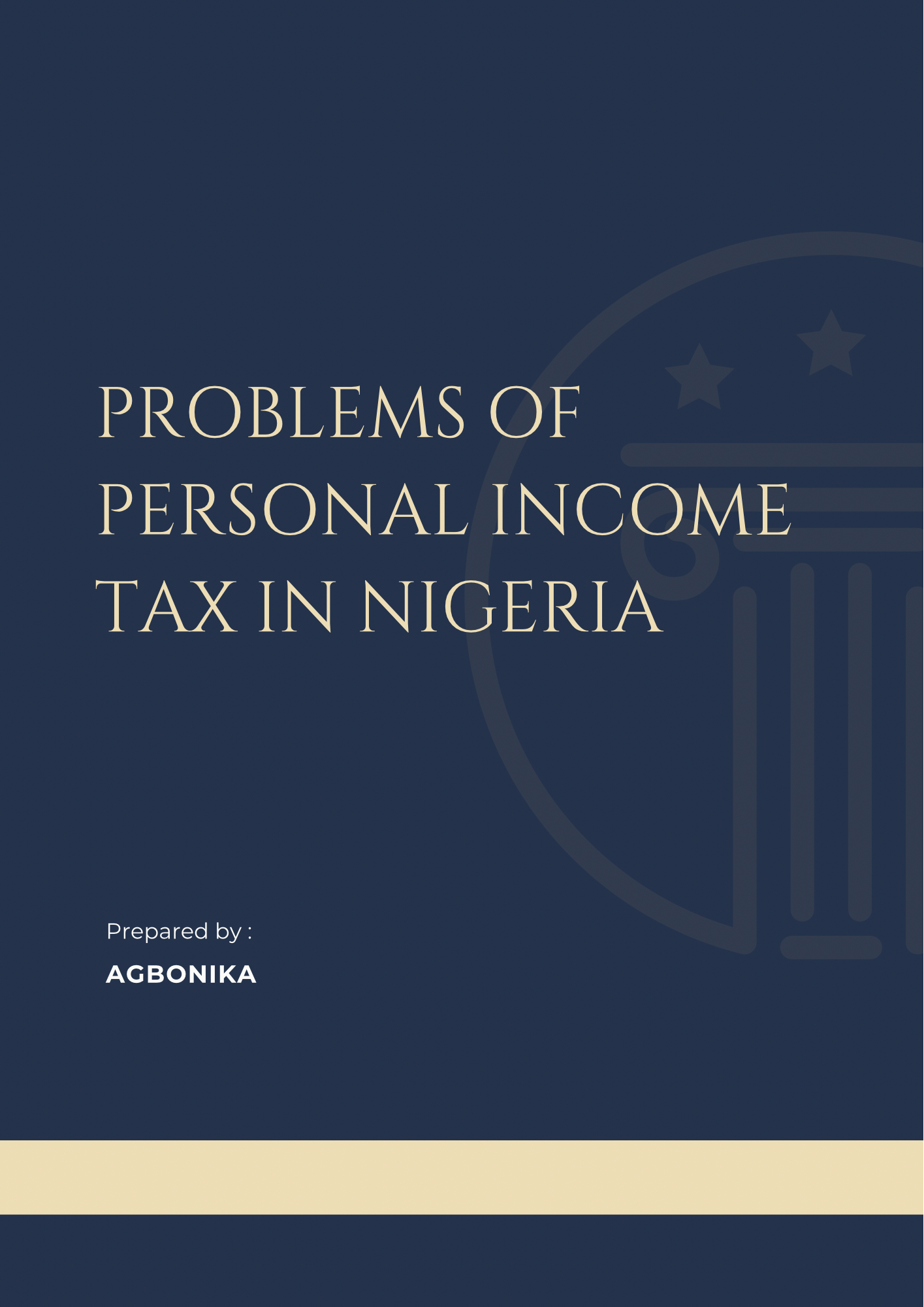 Problems of Personal Income Tax in Nigeria