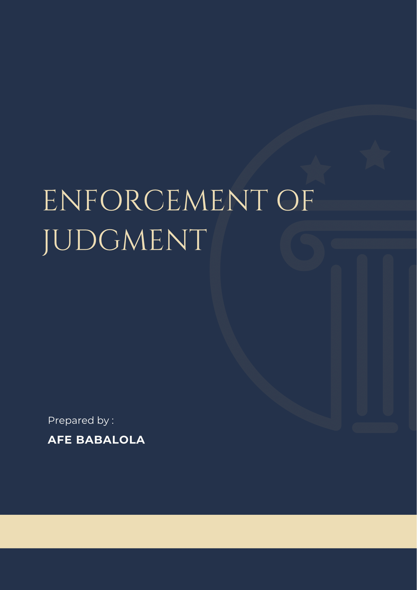 Enforcement of Judgment