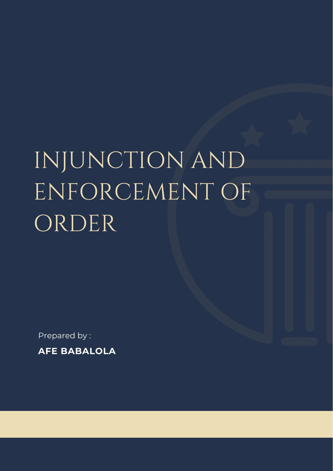 Injunction and Enforcement of Order