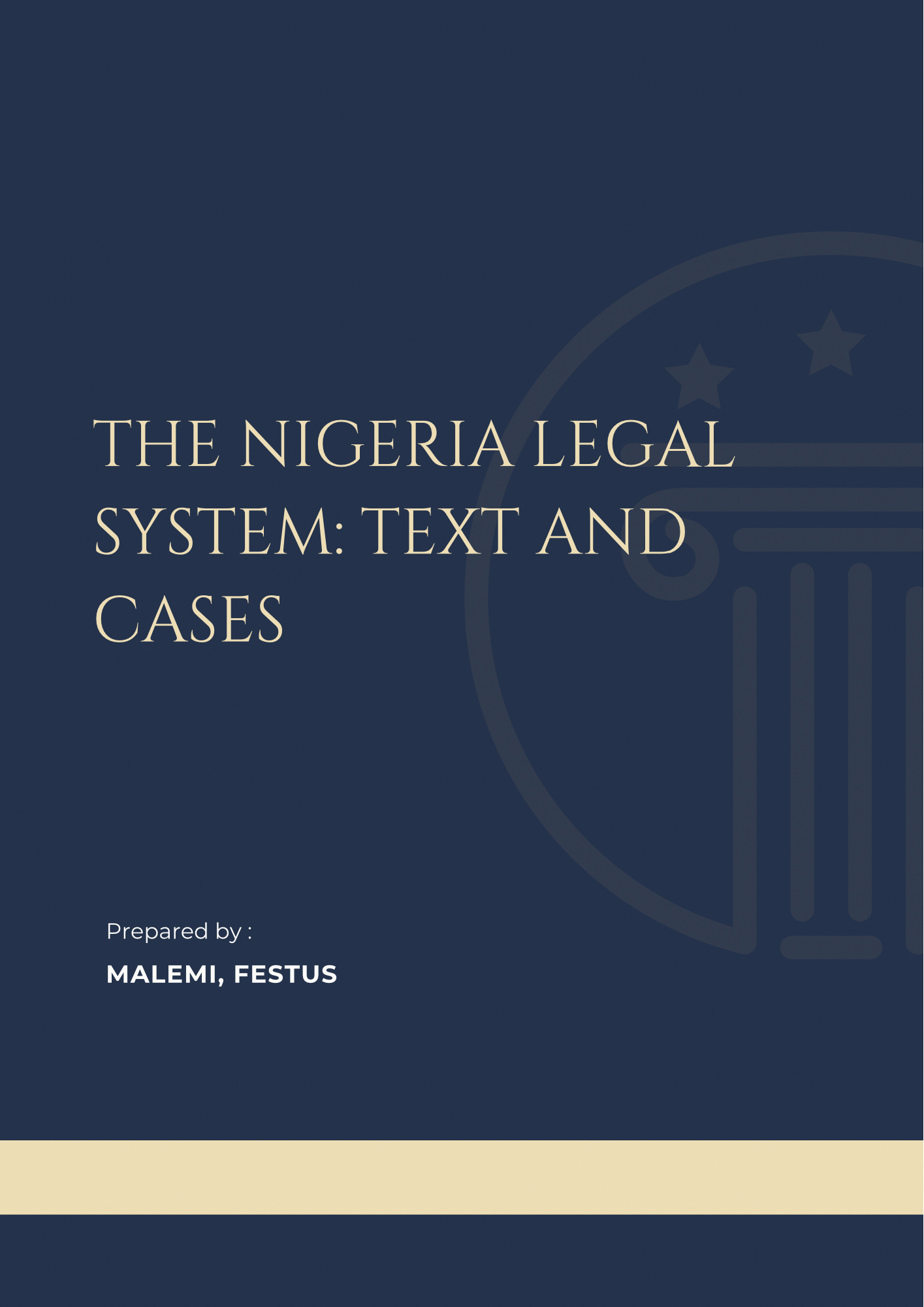 The Nigeria Legal System: Text and Cases