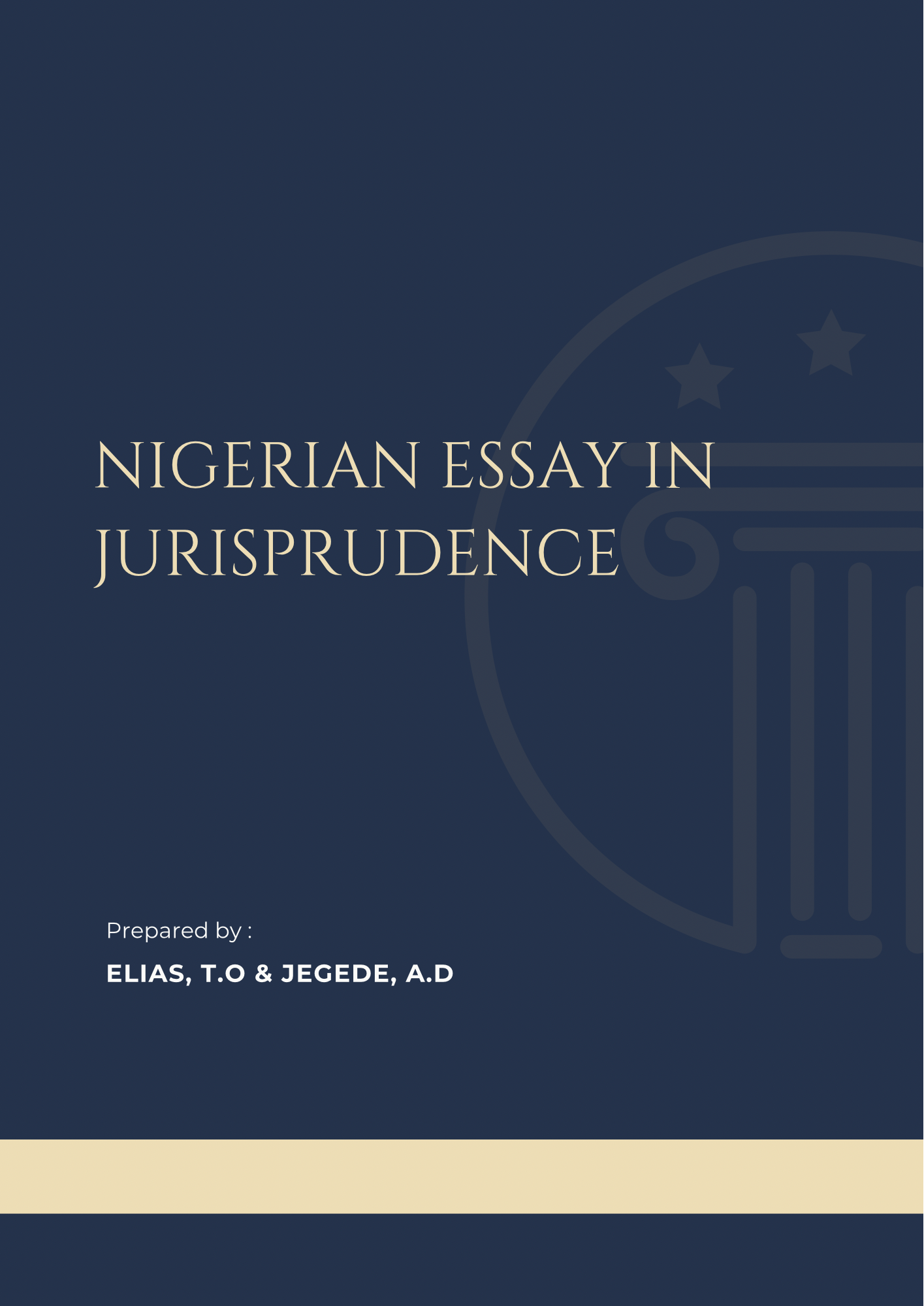 Nigerian Essay in Jurisprudence