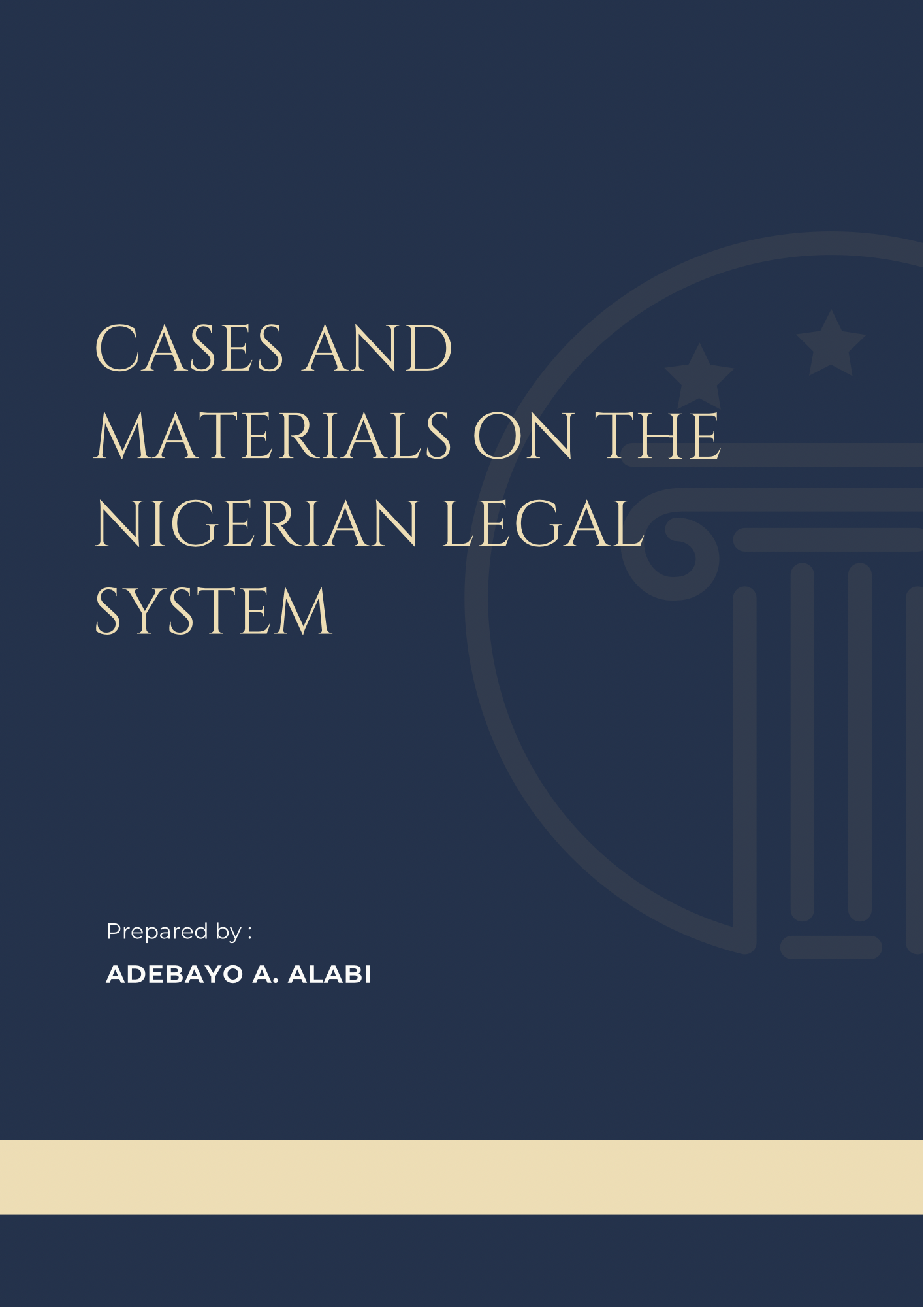 Cases and Materials on the Nigerian Legal System