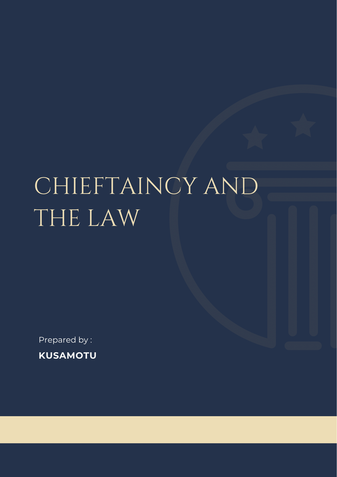 Chieftaincy and the Law