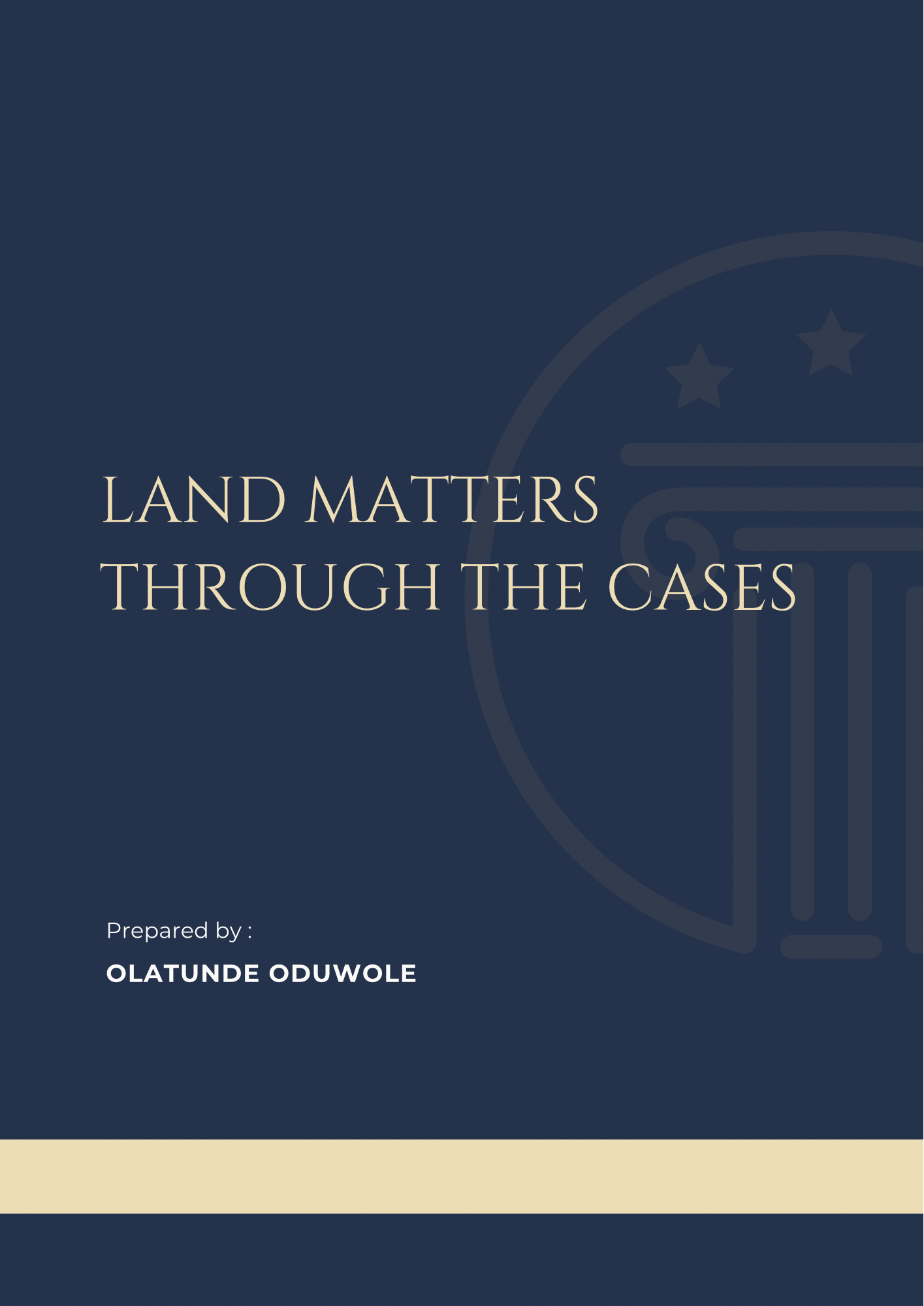 Land Matters through the Cases