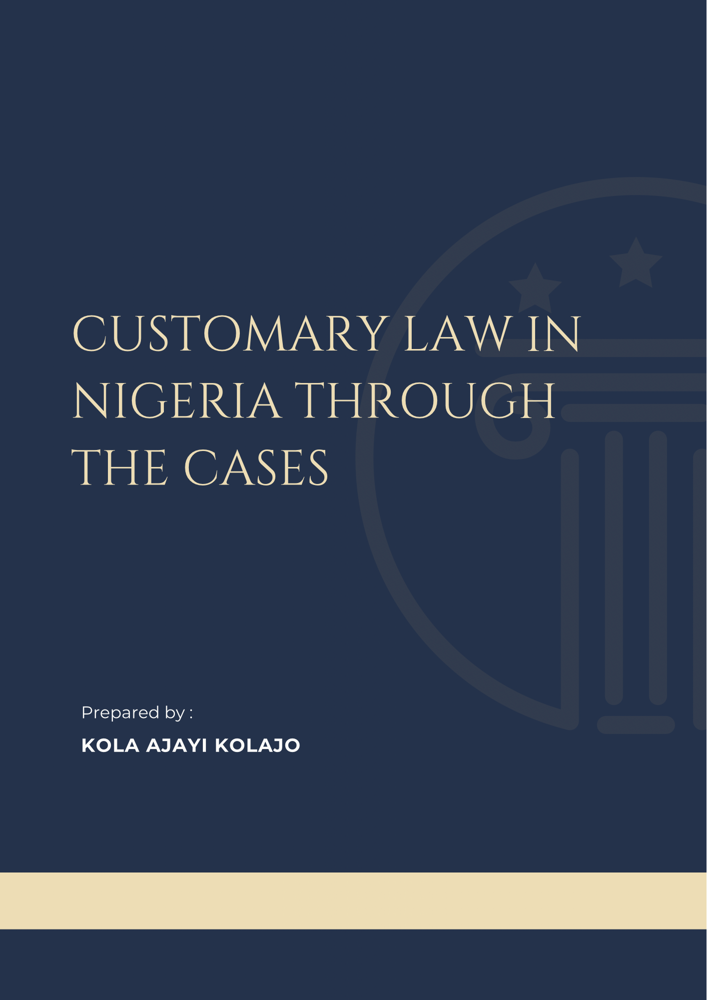 Customary Law in Nigeria Through the Cases