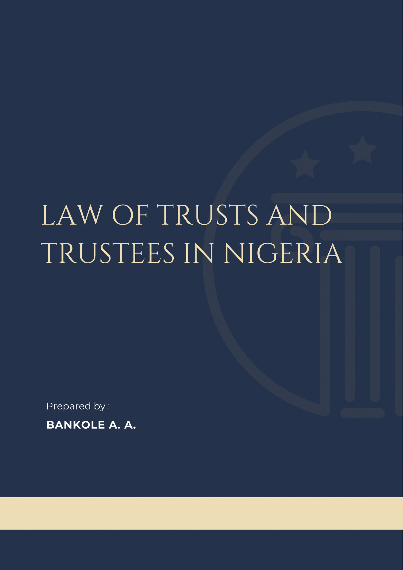 Law of Trusts and Trustees in Nigeria
