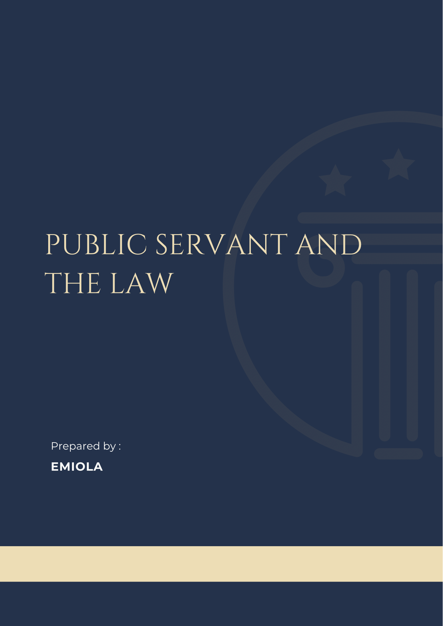 Public Servant and the Law