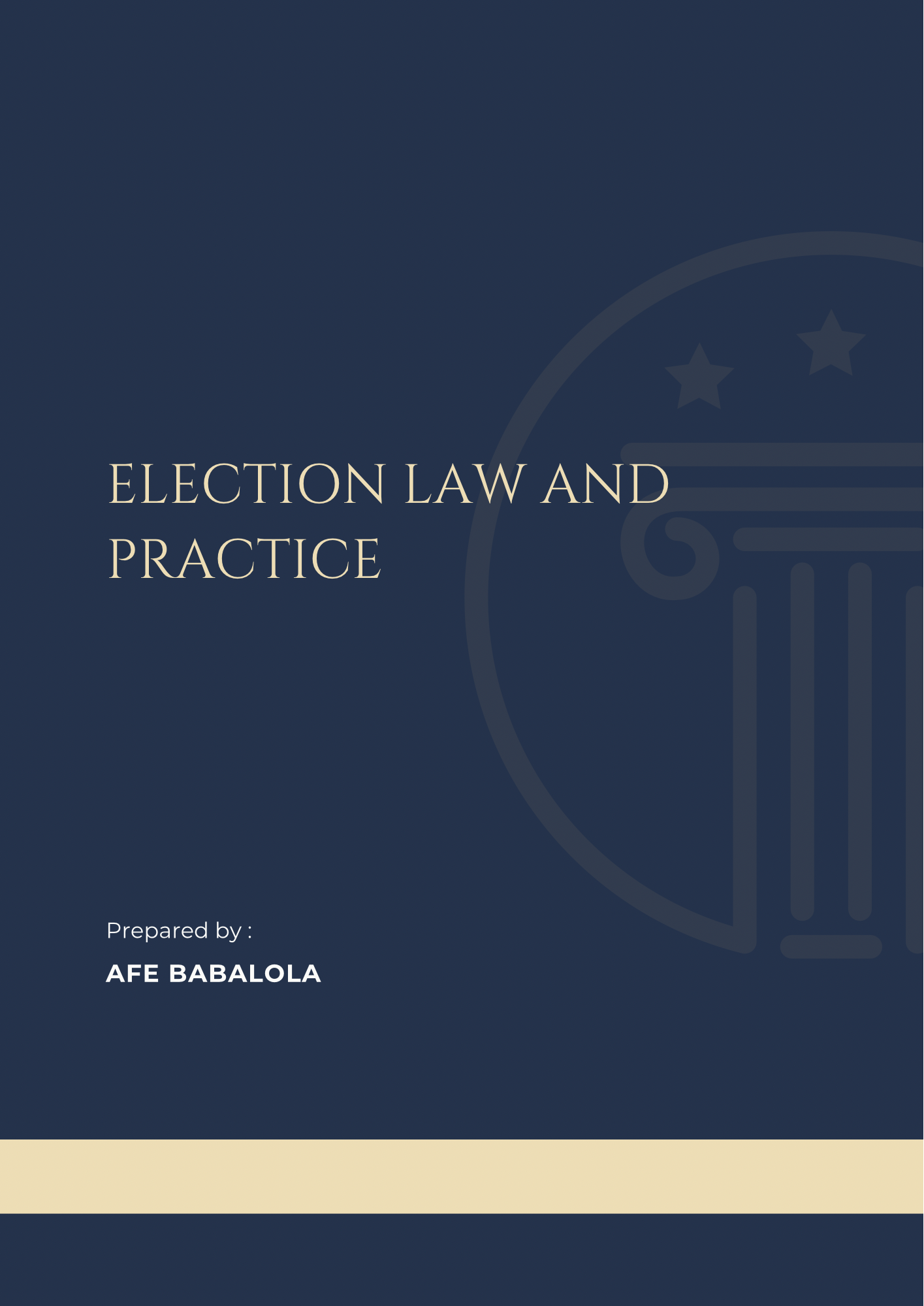 Election Law and Practice