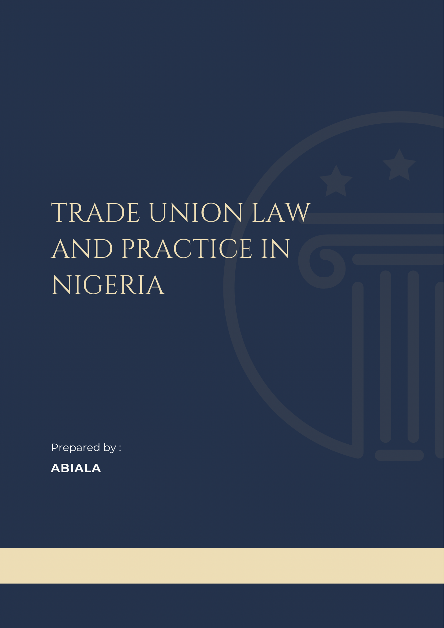 Trade Union Law and Practice in Nigeria