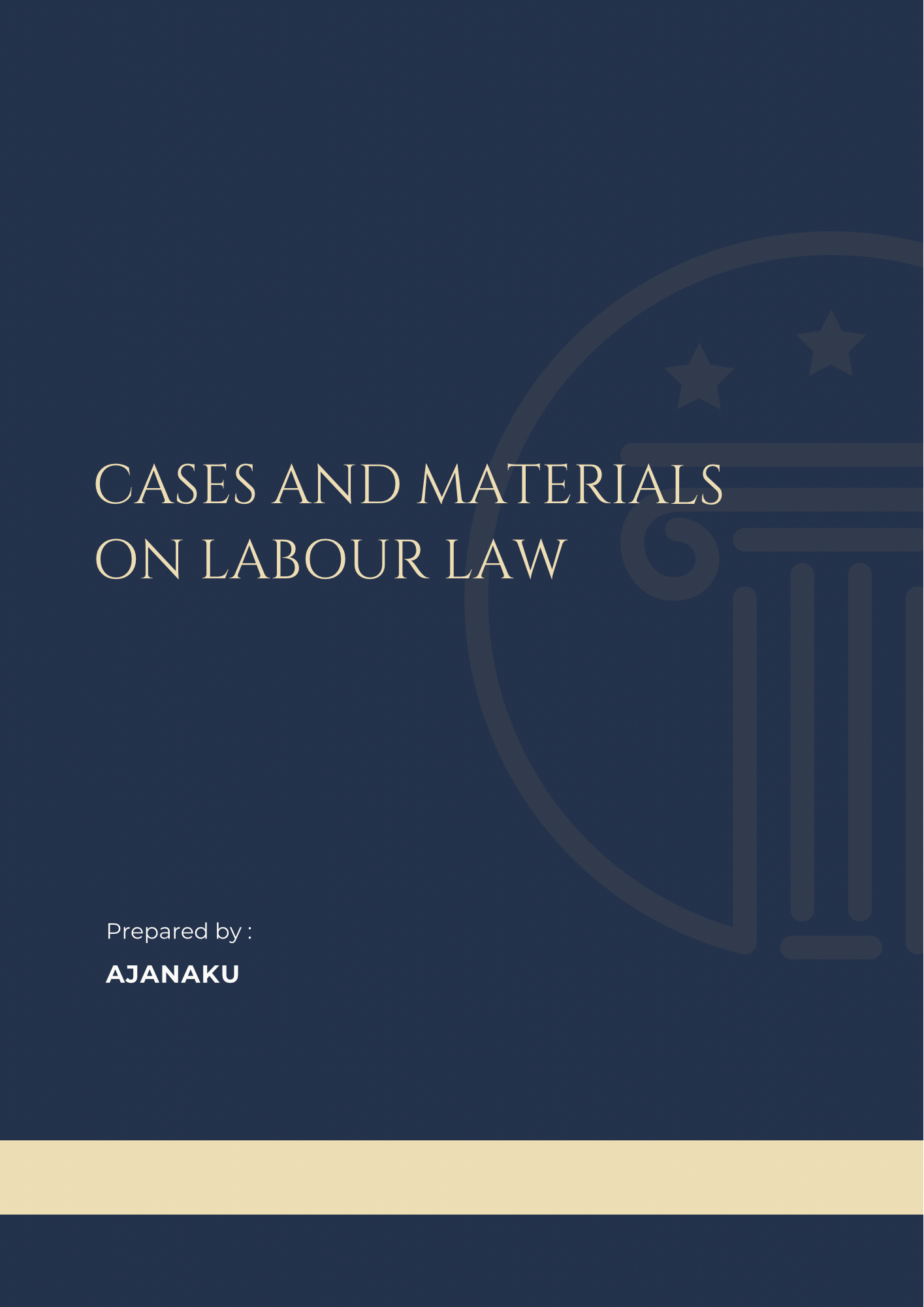 Cases and Materials on Labour Law