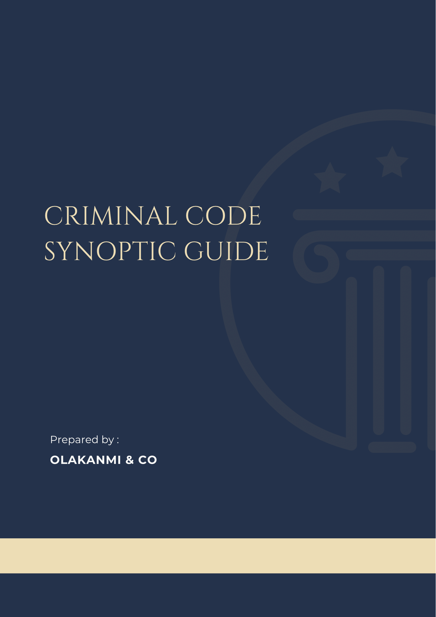 Criminal Code Synoptic Guide