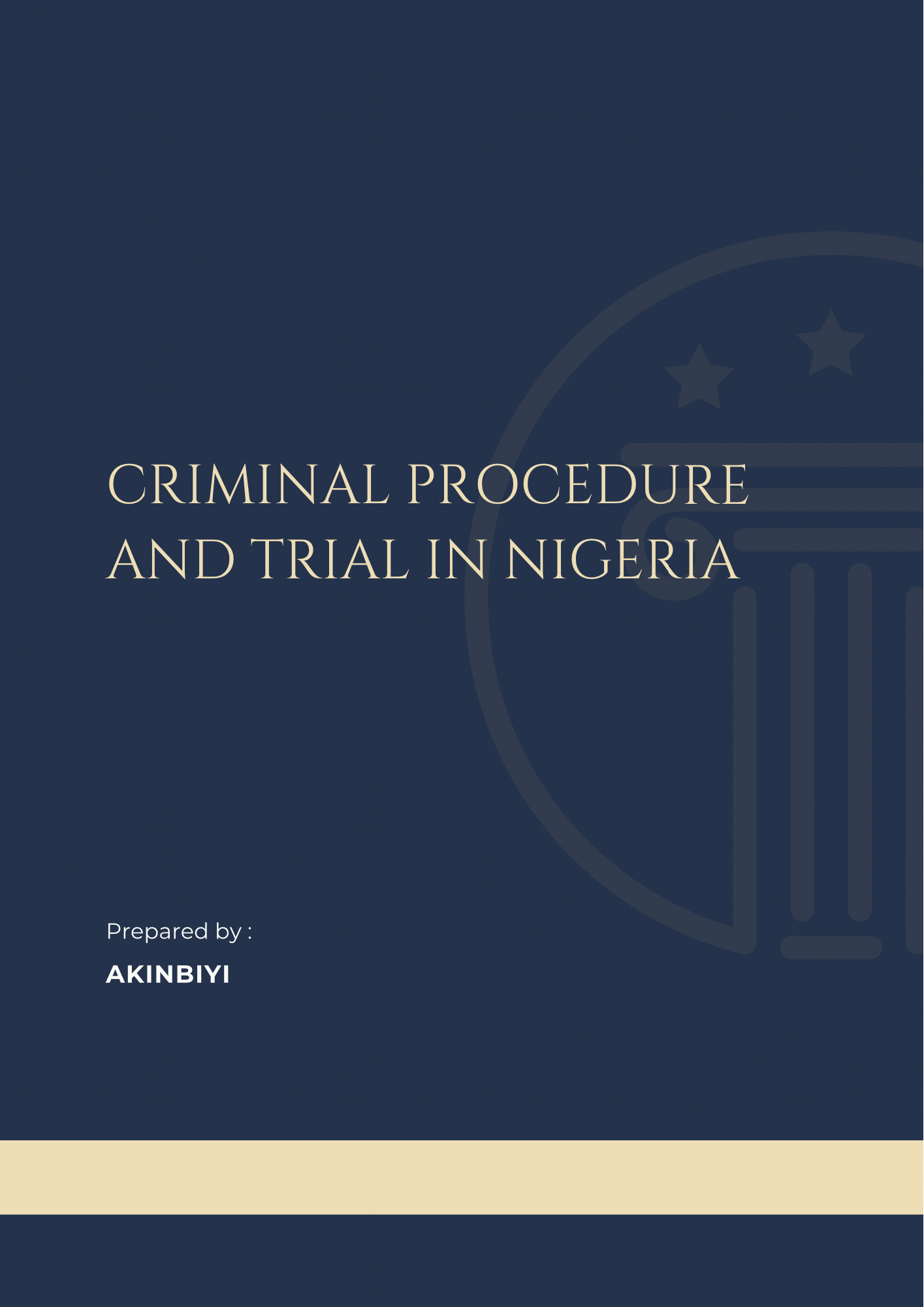 Criminal Procedure and Trial in Nigeria