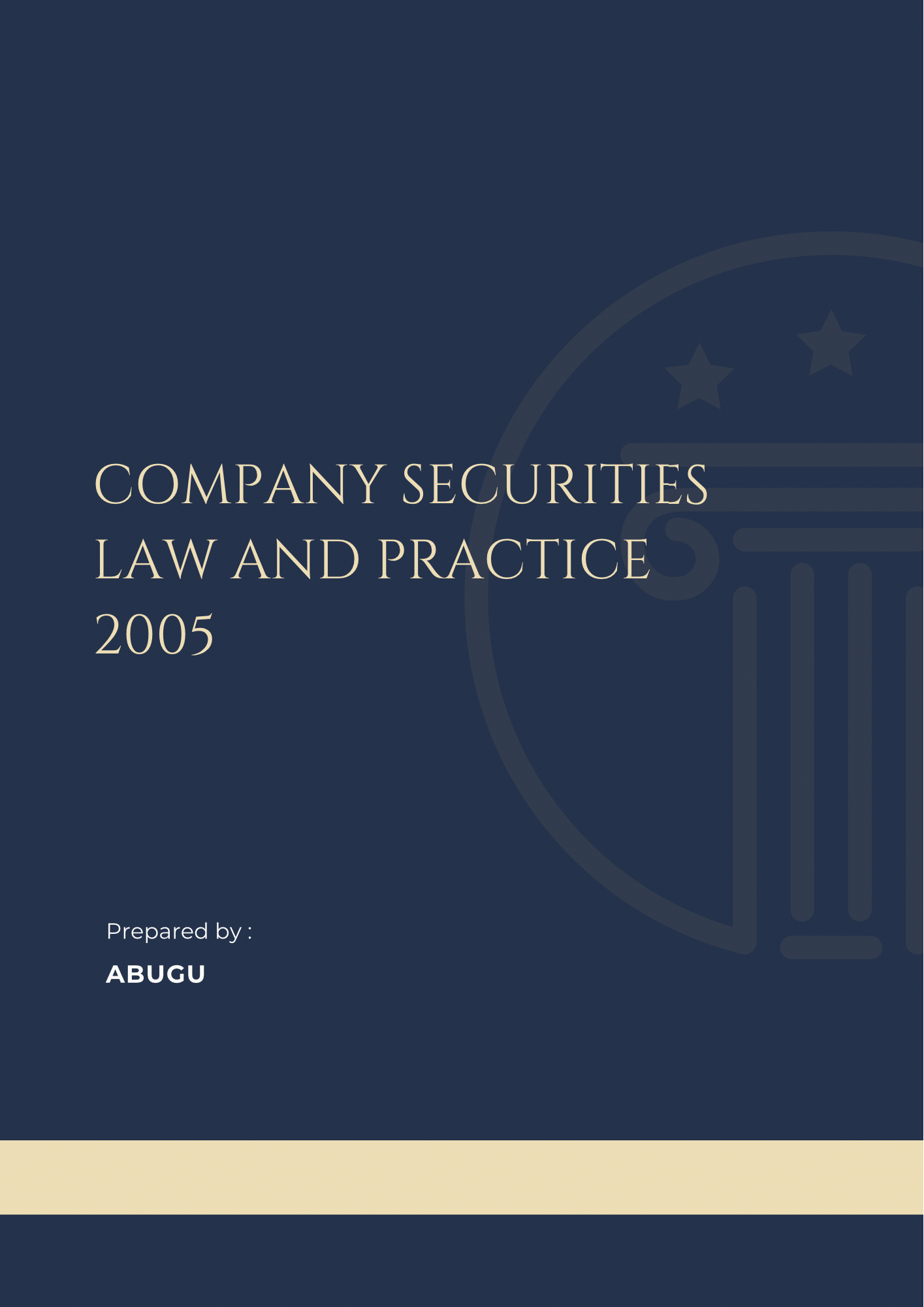 Company Securities Law and Practice 2005