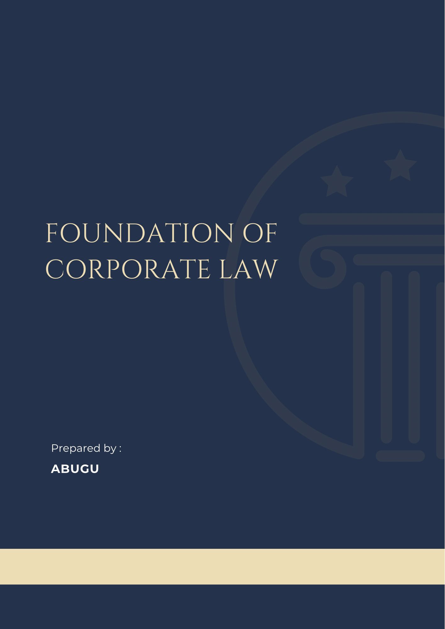 Foundation of Corporate Law