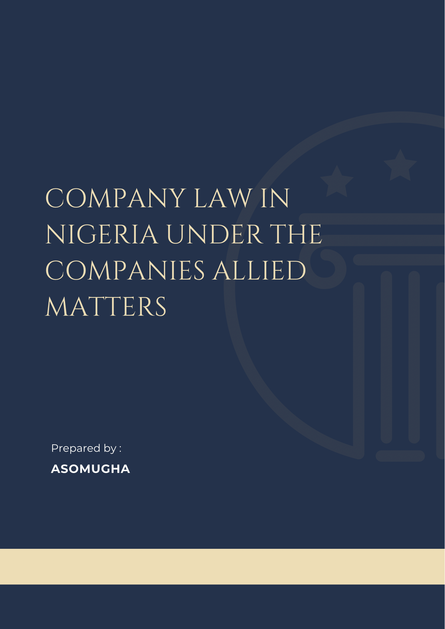 Company Law in Nigeria under the Companies Allied Matters