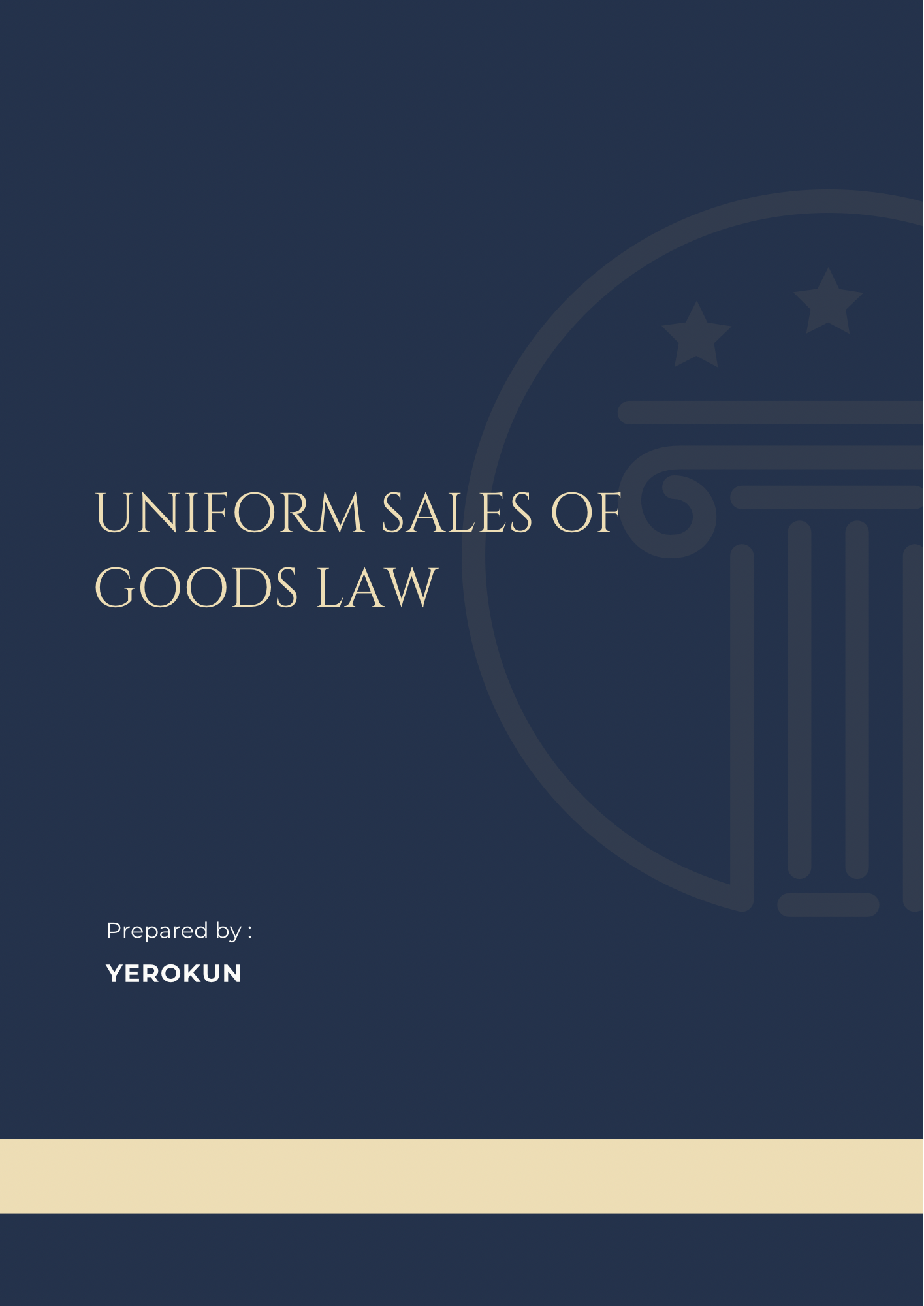 Uniform Sales of Goods Law