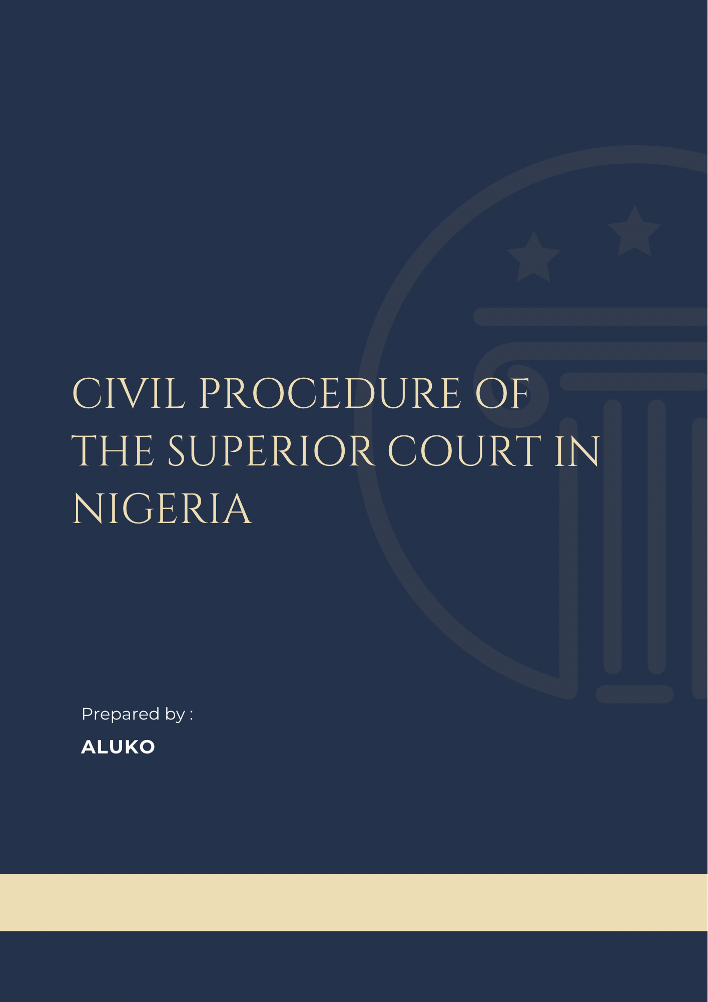Civil Procedure of the Superior Court in Nigeria