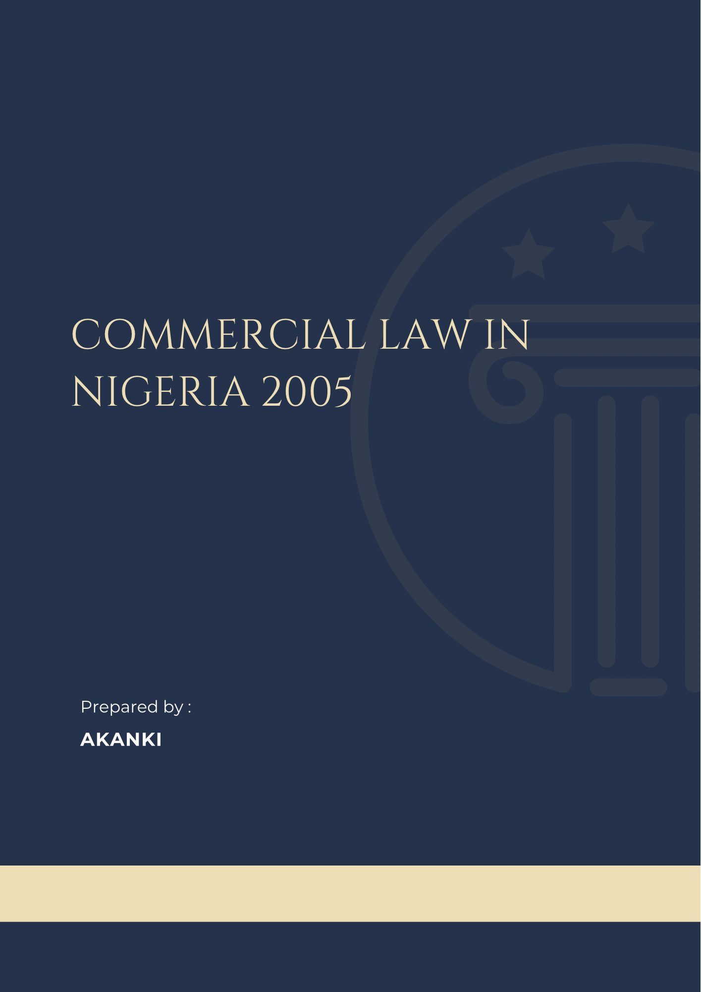 Commercial Law in Nigeria 2005