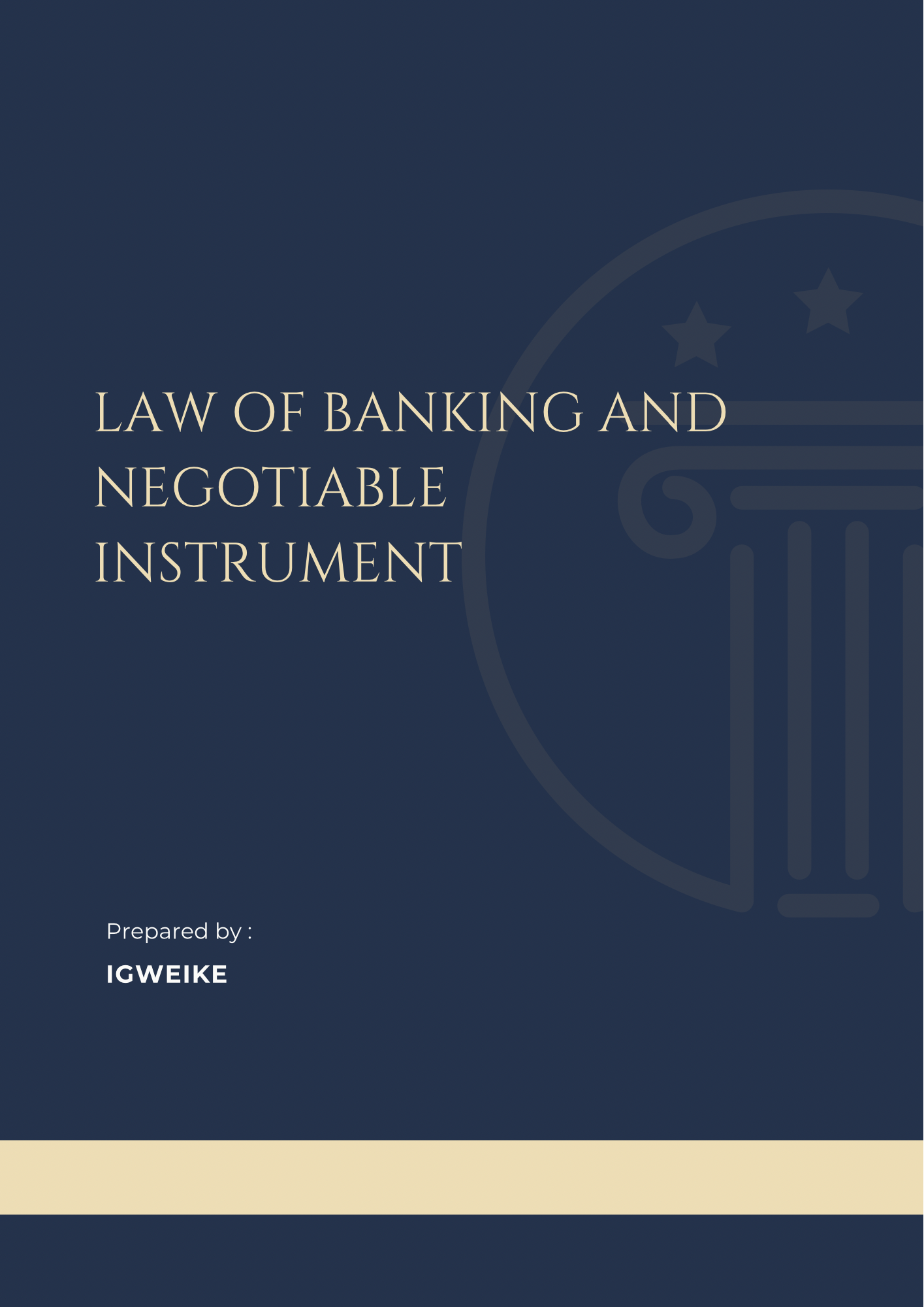 Law of Banking and Negotiable Instrument