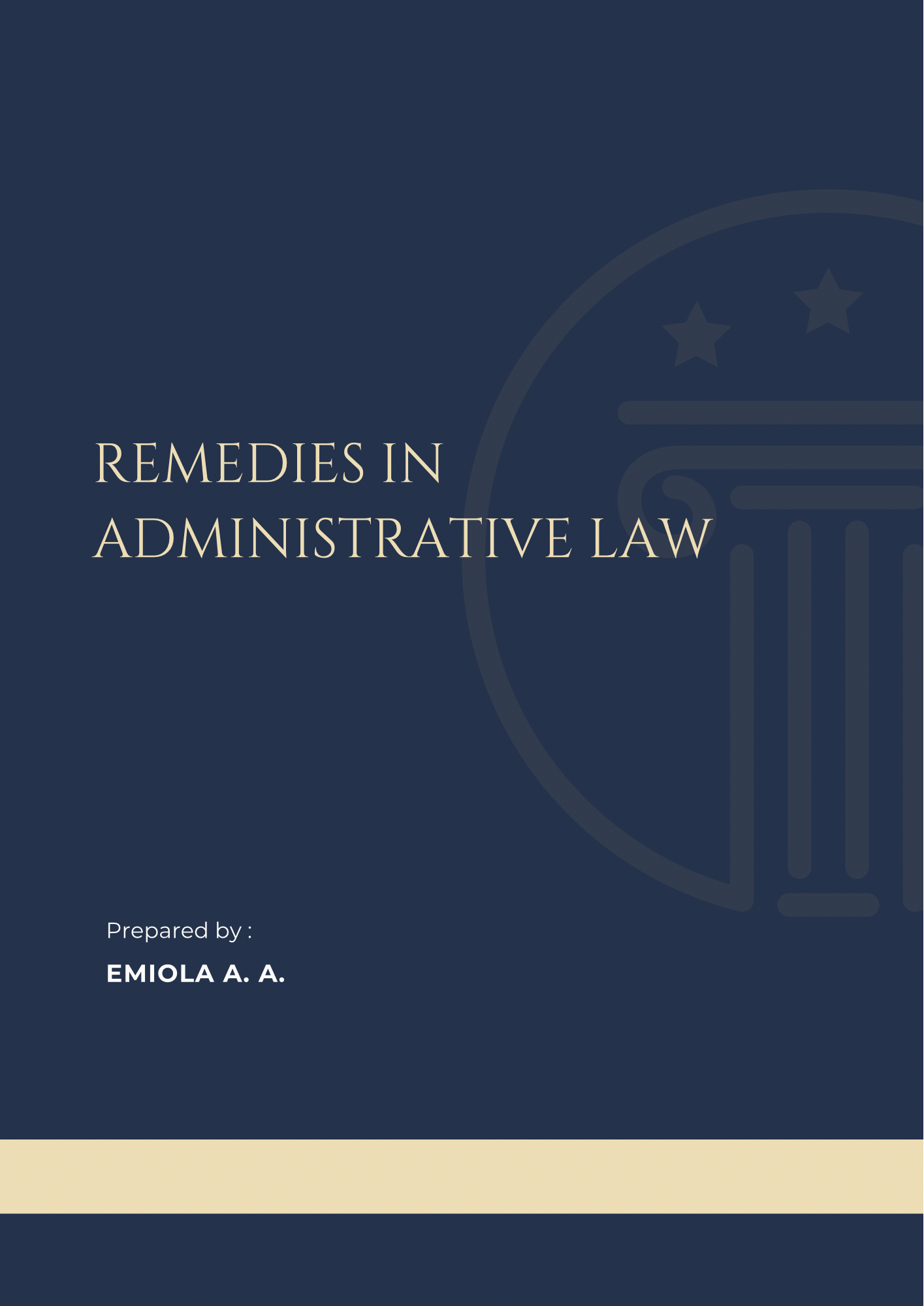 Remedies in Administrative Law