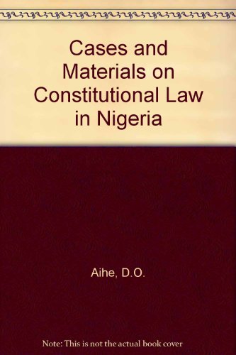 Cases and Materials on Constitutional Law